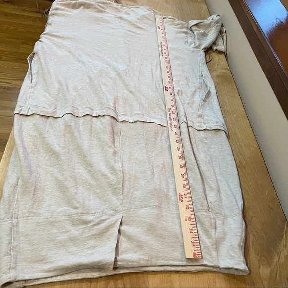 URBAN ZEN MIDI DRESS LAGENLOOK LINEN ARTISAN LUXURY RELAXED BOHEMIAN MINIMALIST - Picture 11 of 13